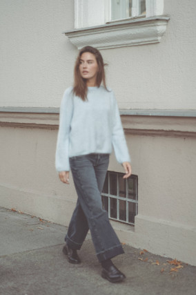 Wide Leg Denim THE LOOSE in Dark Blue