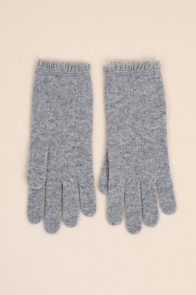 Cashmere Handschuhe in Hellgrau