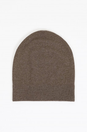 Mütze aus Cashmere in Kakao