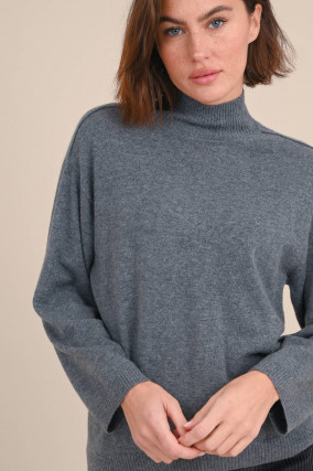 Pullover aus organic Cashmere in Grau