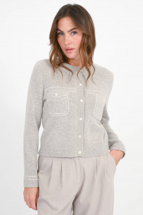 Strickjacke aus Woll-Cashmere-Mix in Hazel