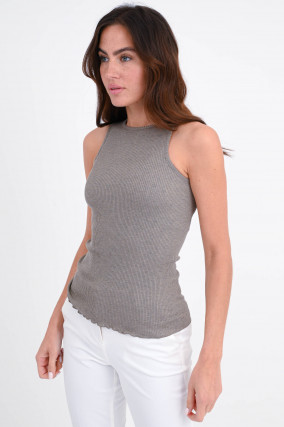 Top BABETTE aus Seidenmix in Melange