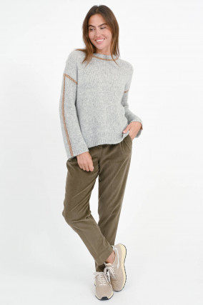 Hose aus Baumwoll-Cord in Moss Green
