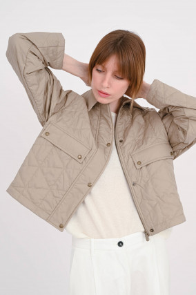 Leichte Steppjacke MAGGIE in Taupe