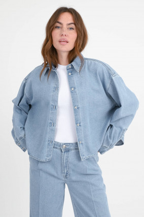 Jeransjacke/Hemd HANA in Hellblau
