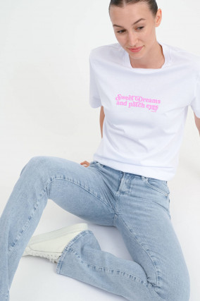 Bootcut Jeans OLINA in Hellblau
