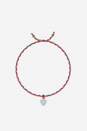 Armband mit HERZ-PERLE in Pink/Gold