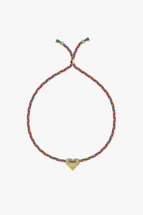 Herz-Armband SUPERWOMAN in Rot/Orange/Grün