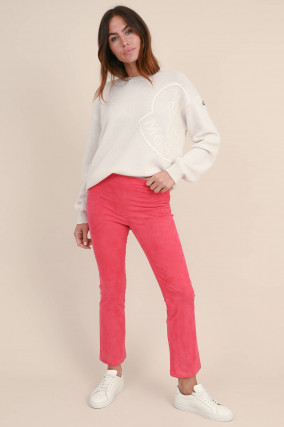 Velourslederhose JP-TWENTY in Pink