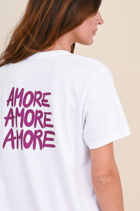 T-Shirt AMORE in Weiß