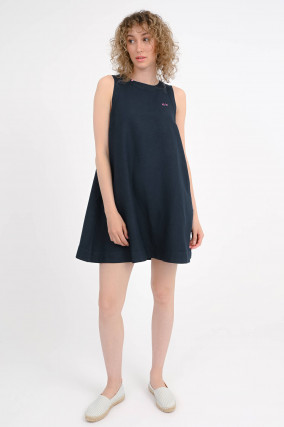 Kleid in A-Linien-Form in Navy