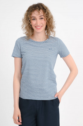 Gestreiftes Shirt in Blau/Weiß
