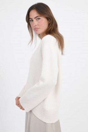 Pullover aus Woll-Cashmere-Mix in Natur