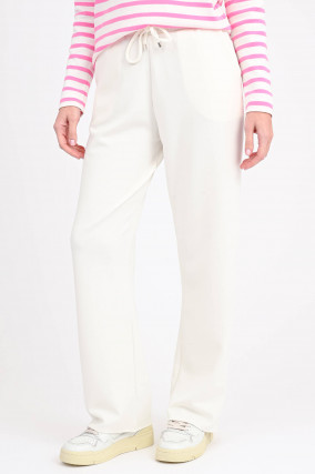 Sweatpants HAPPY in Creme