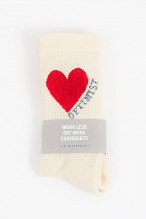 Hohe Socken OPTIMIST in Creme/Rot
