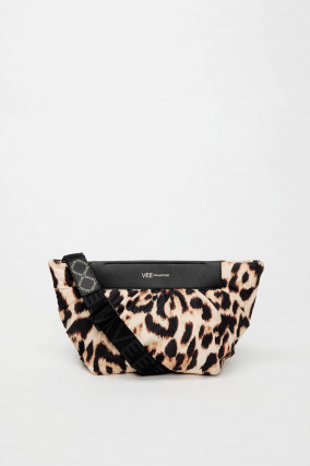 Leo-Tasche CABA CLUTCH in Beige/Schwarz/Braun