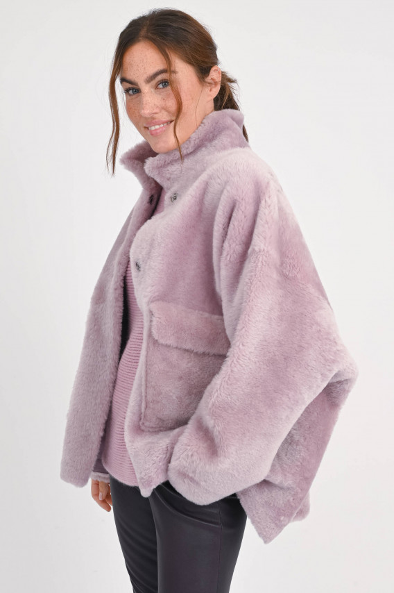 Furry Jacke GATTI L in Flieder GRUENER.AT