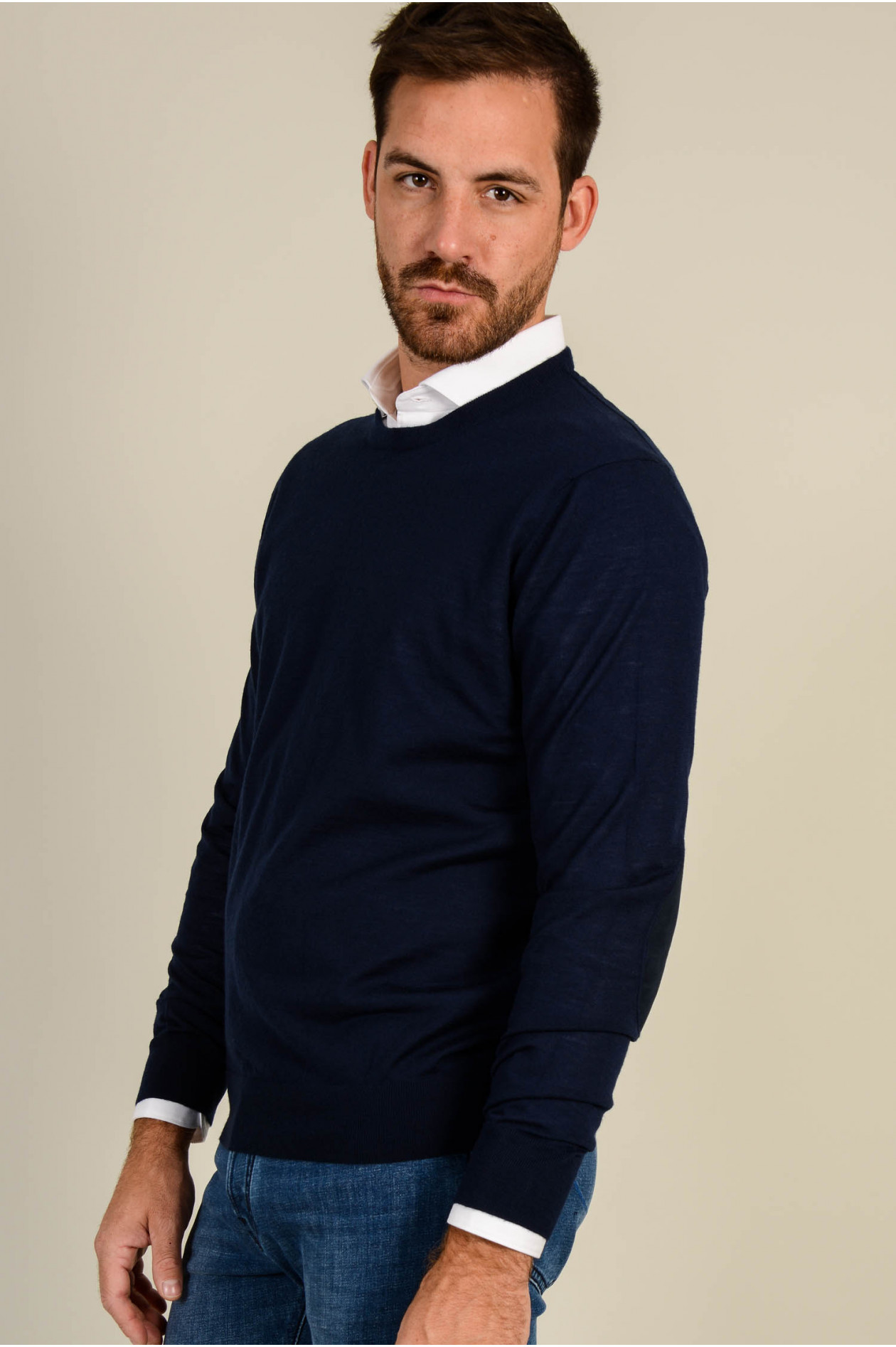 Hackett London Pullover aus Merinowolle in Navy GRUENER.AT