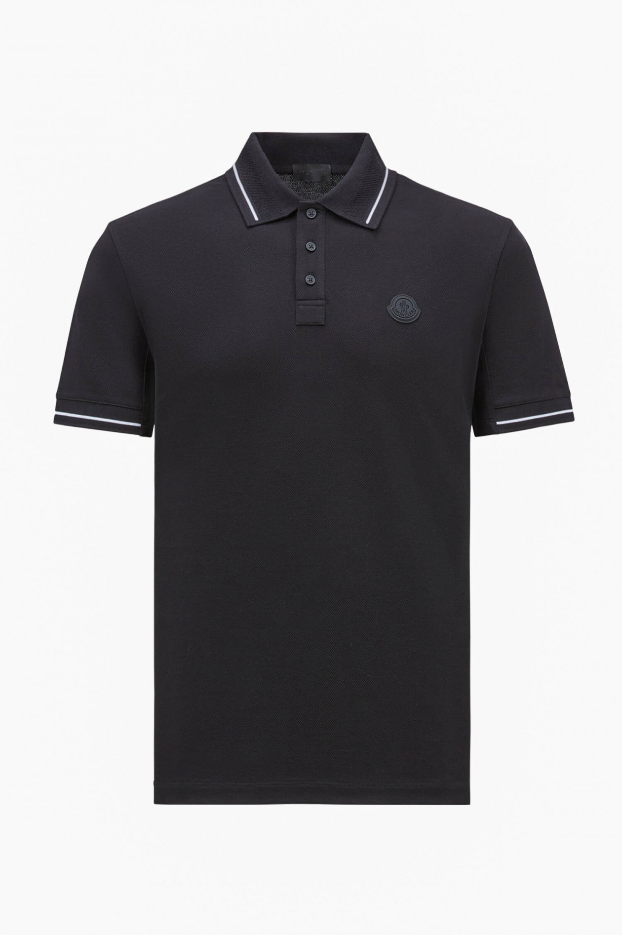 Moncler Poloshirt mit Details in Schwarz GRUENER.AT