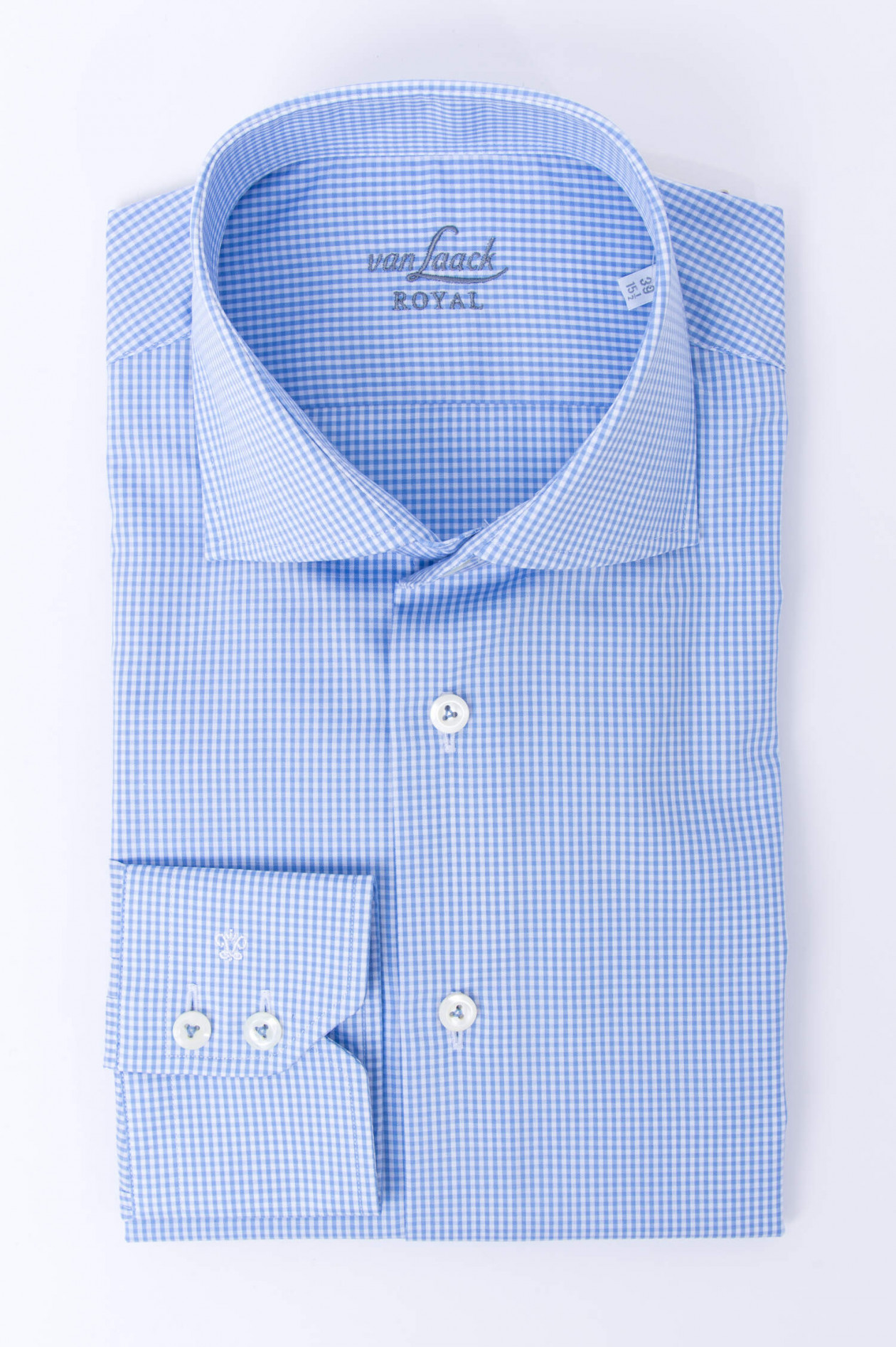 Van Laack Hemd mit Vichy Karo in Hellblau GRUENER.AT