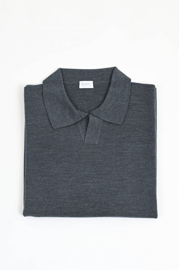 04651/ A trip in a bag Feinstrickpullover aus Wolle in Grau