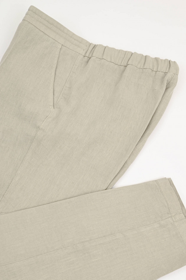 04651/ A trip in a bag Hose aus Leinen in Beige
