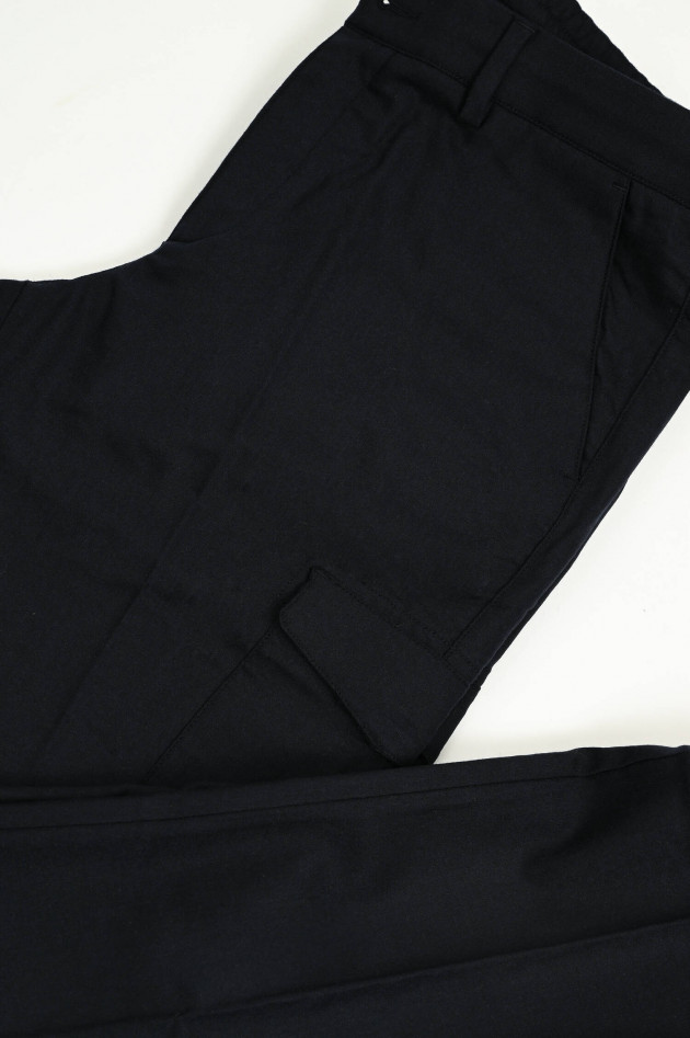 04651/ A trip in a bag Hose aus Woll-Mix in Navy