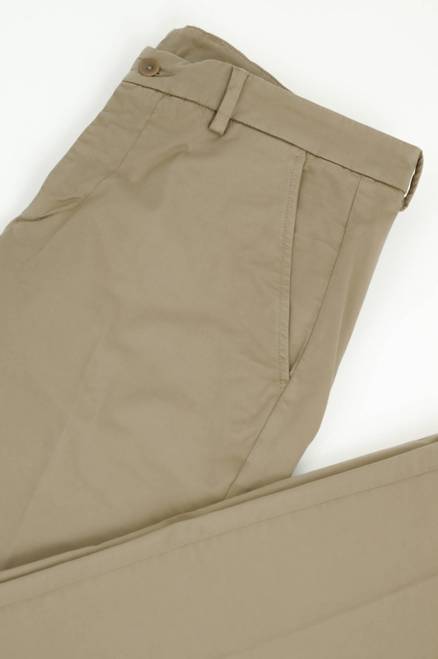 04651/ A trip in a bag Baumwollhose in Dunkelbeige