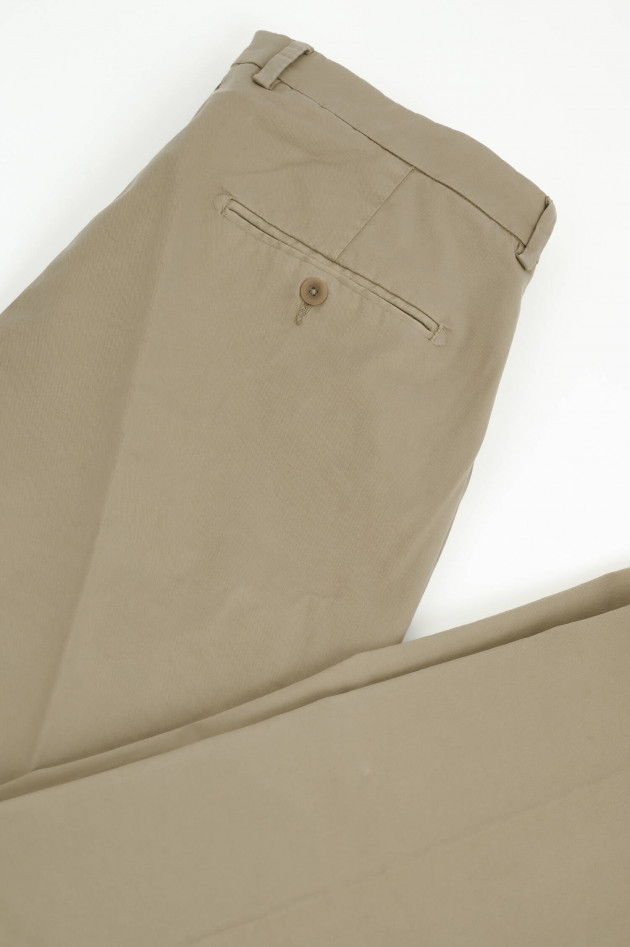 04651/ A trip in a bag Baumwollhose in Dunkelbeige