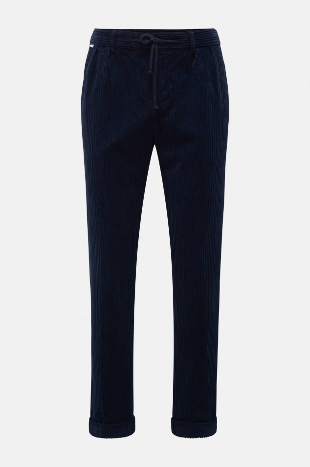 04651/ A trip in a bag Cord Hose OYSTER in Navy