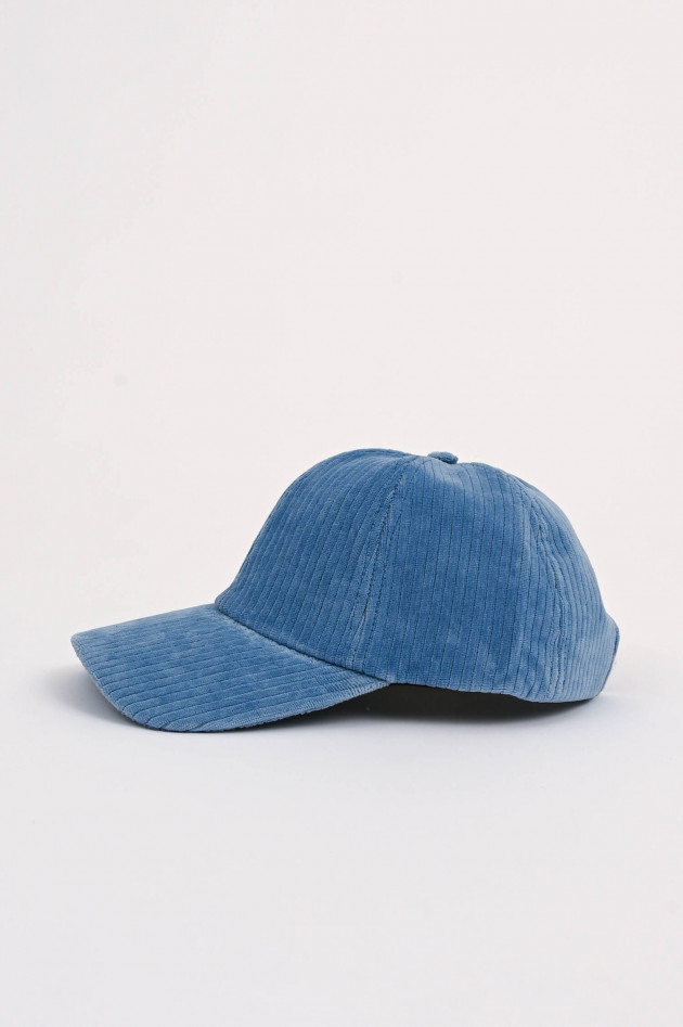 04651/ A trip in a bag Base Cap aus Cord in Mittelblau