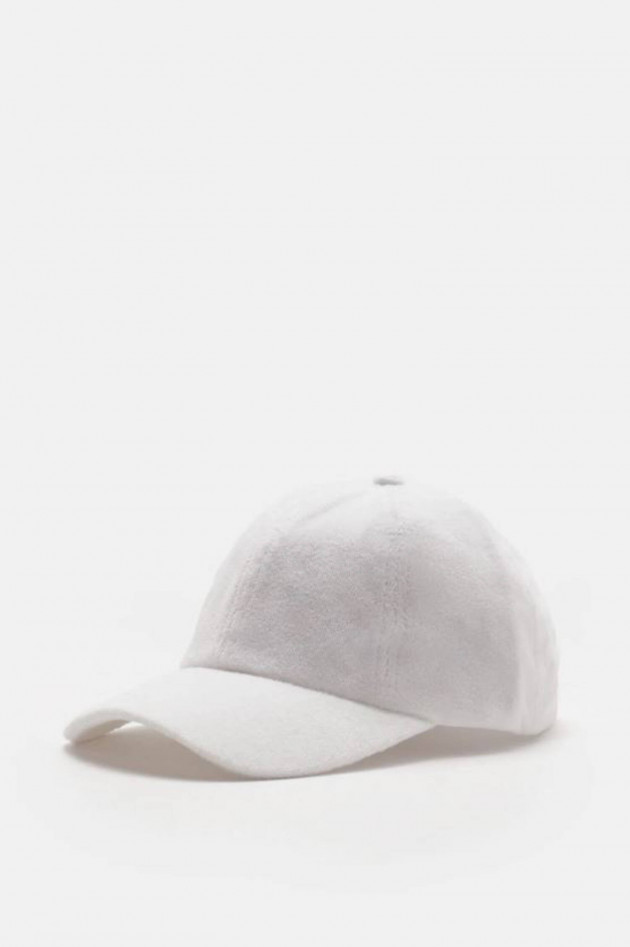 04651/ A trip in a bag Basecap aus Frottee in Ivory