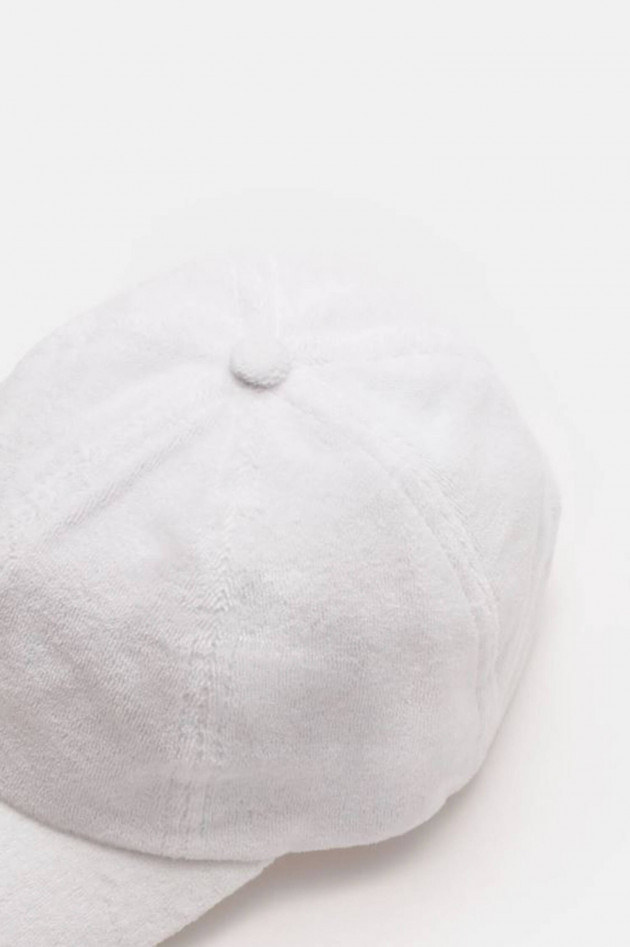 04651/ A trip in a bag Basecap aus Frottee in Ivory