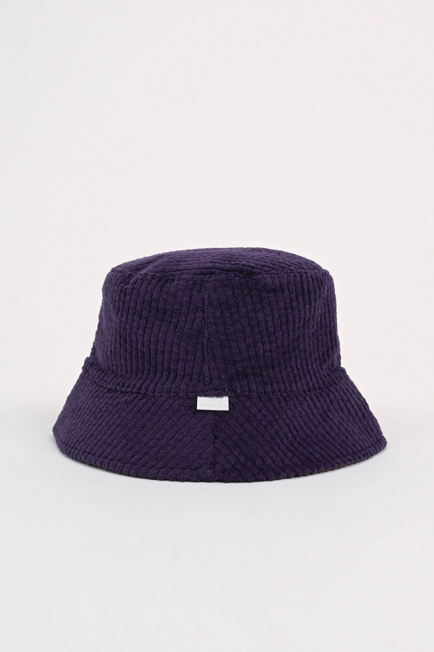 04651/ A trip in a bag Bucket Hat aus Cord in Violett
