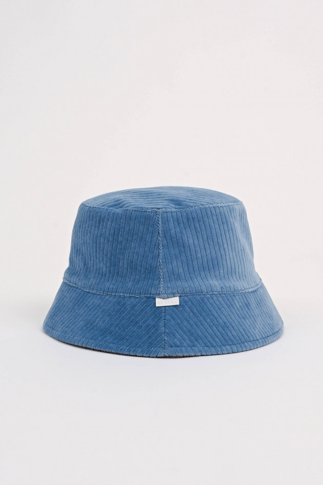 04651/ A trip in a bag Bucket Hat aus Cord in Mittelblau