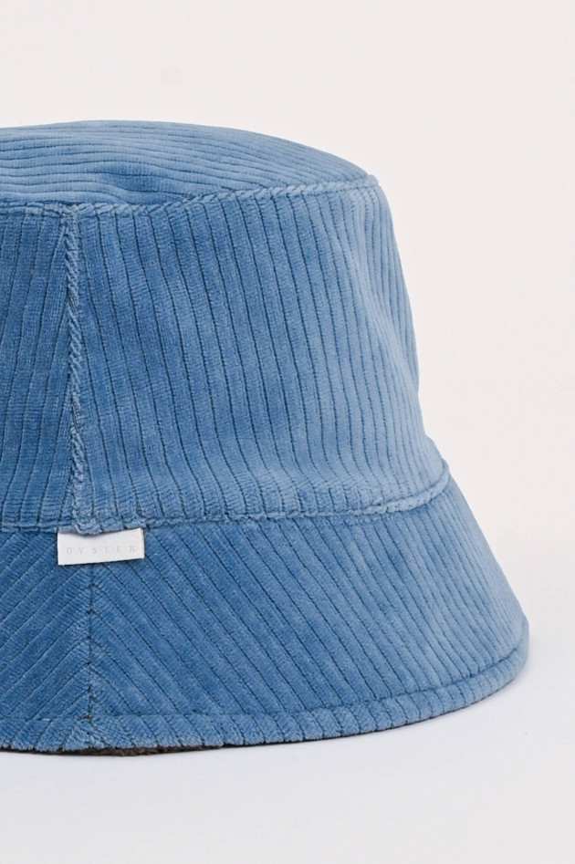 04651/ A trip in a bag Bucket Hat aus Cord in Mittelblau