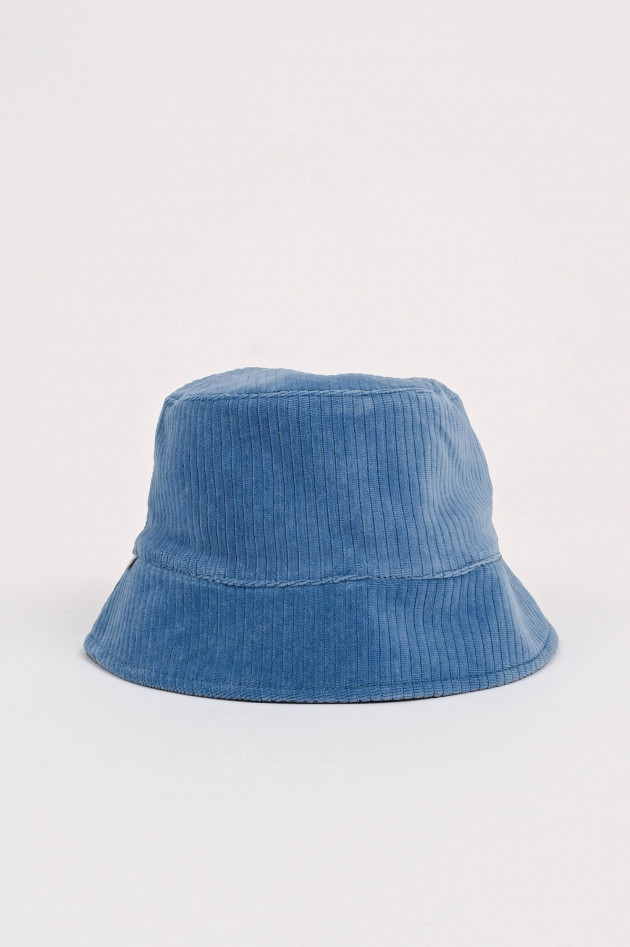 04651/ A trip in a bag Bucket Hat aus Cord in Mittelblau