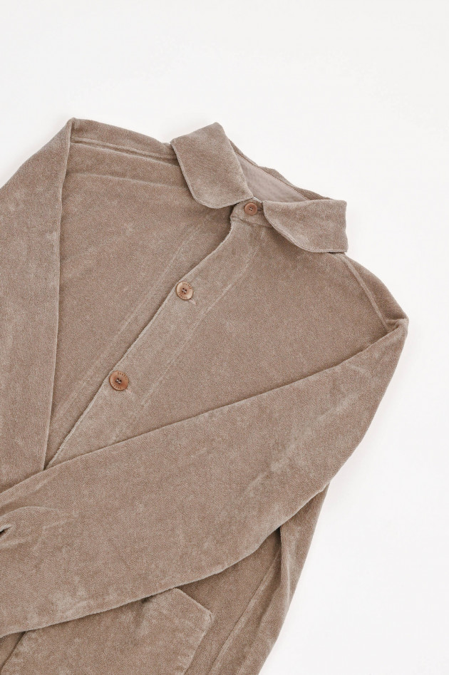 04651/ A trip in a bag Overshirt TERRY in Taupe