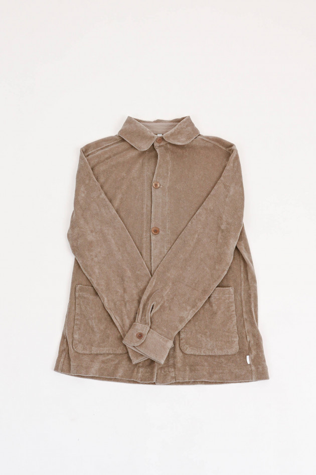 04651/ A trip in a bag Overshirt TERRY in Taupe