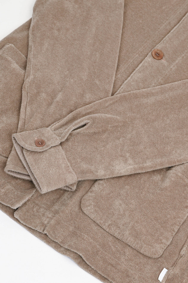 04651/ A trip in a bag Overshirt TERRY in Taupe