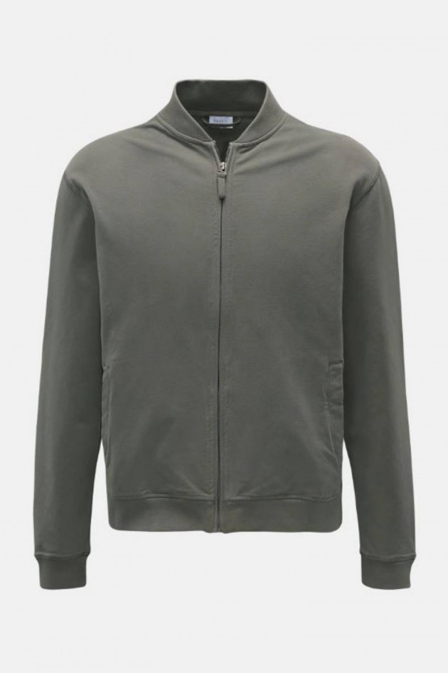 04651/ A trip in a bag Sweat-Bomberjacke in Khaki