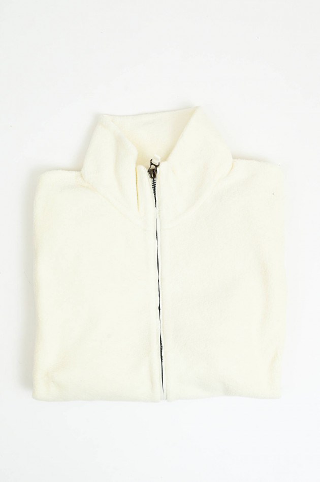 04651/ A trip in a bag Jacke in Fleece-Optik in Ivory