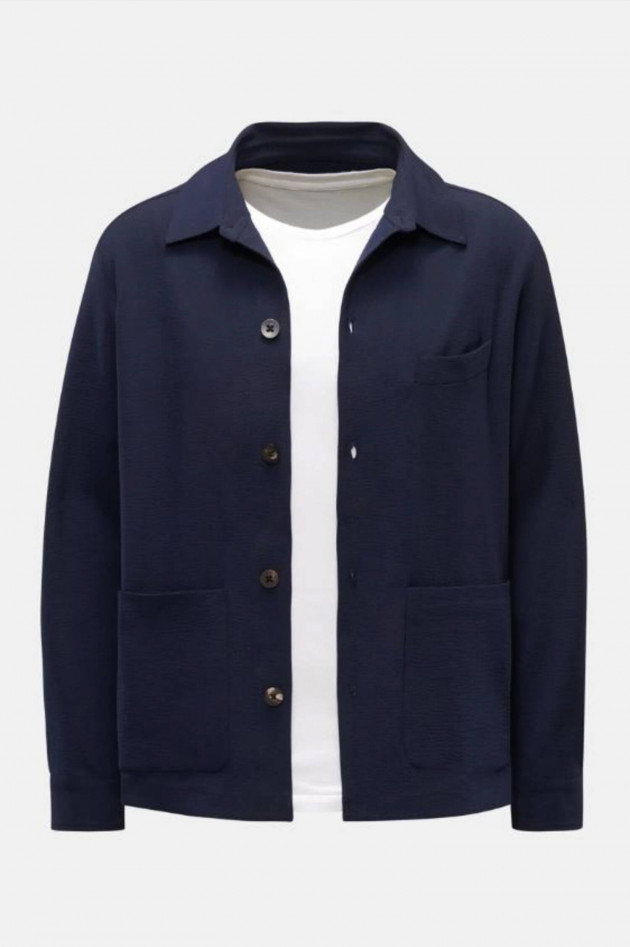 04651/ A trip in a bag Seersucker-Jacke in Navy