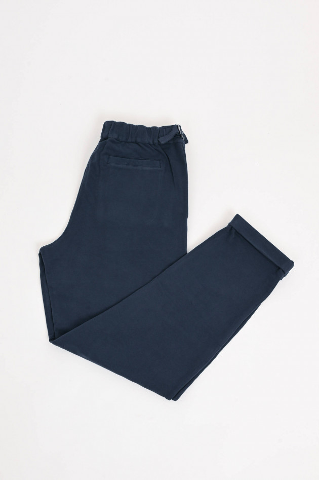 04651/ A trip in a bag Jogginghose aus Baumwolle in Navy