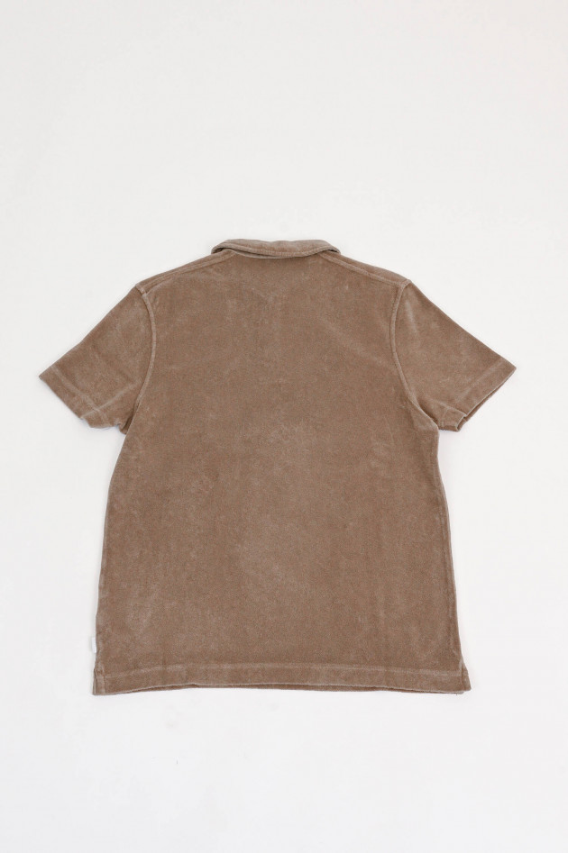 04651/ A trip in a bag Polo-Shirt TERRY in Taupe