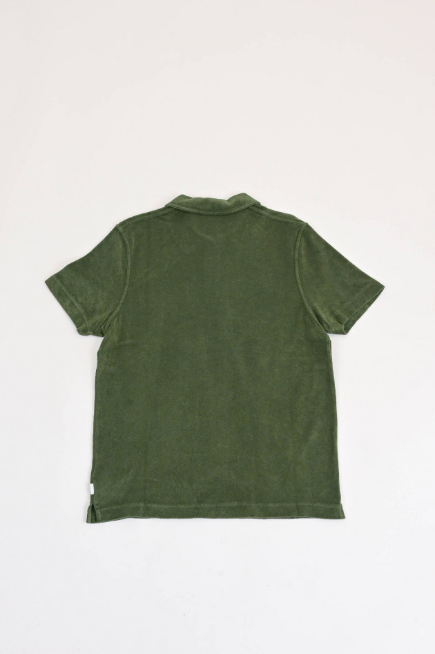 04651/ A trip in a bag Polo-Shirt TERRY in Oliv