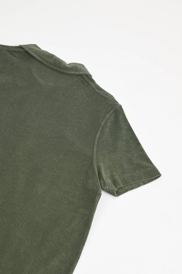 04651/ A trip in a bag Frottee-Polo TERRY in Jungle Green