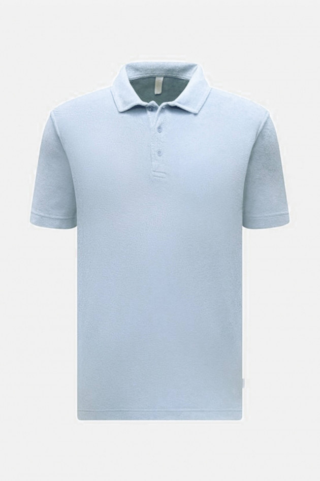 04651/ A trip in a bag Frottee-Polo TERRY in Hellblau