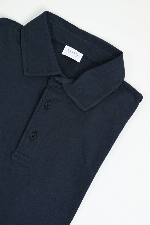 04651/ A trip in a bag Jersey Polo-Shirt in Navy