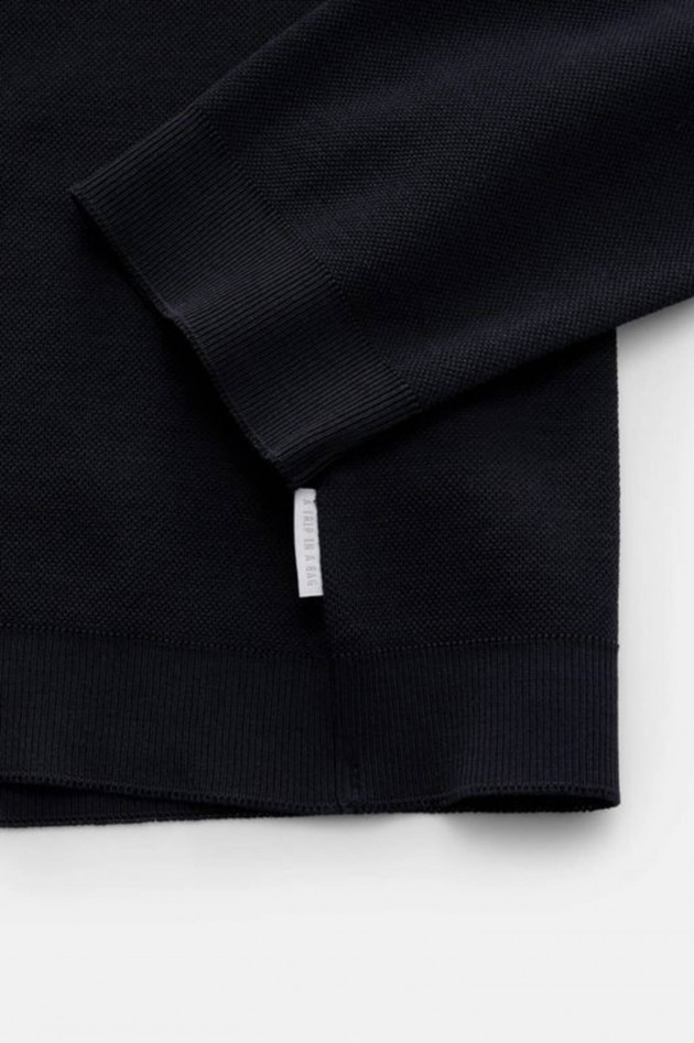04651/ A trip in a bag Langarm Polo-Shirt in Navy